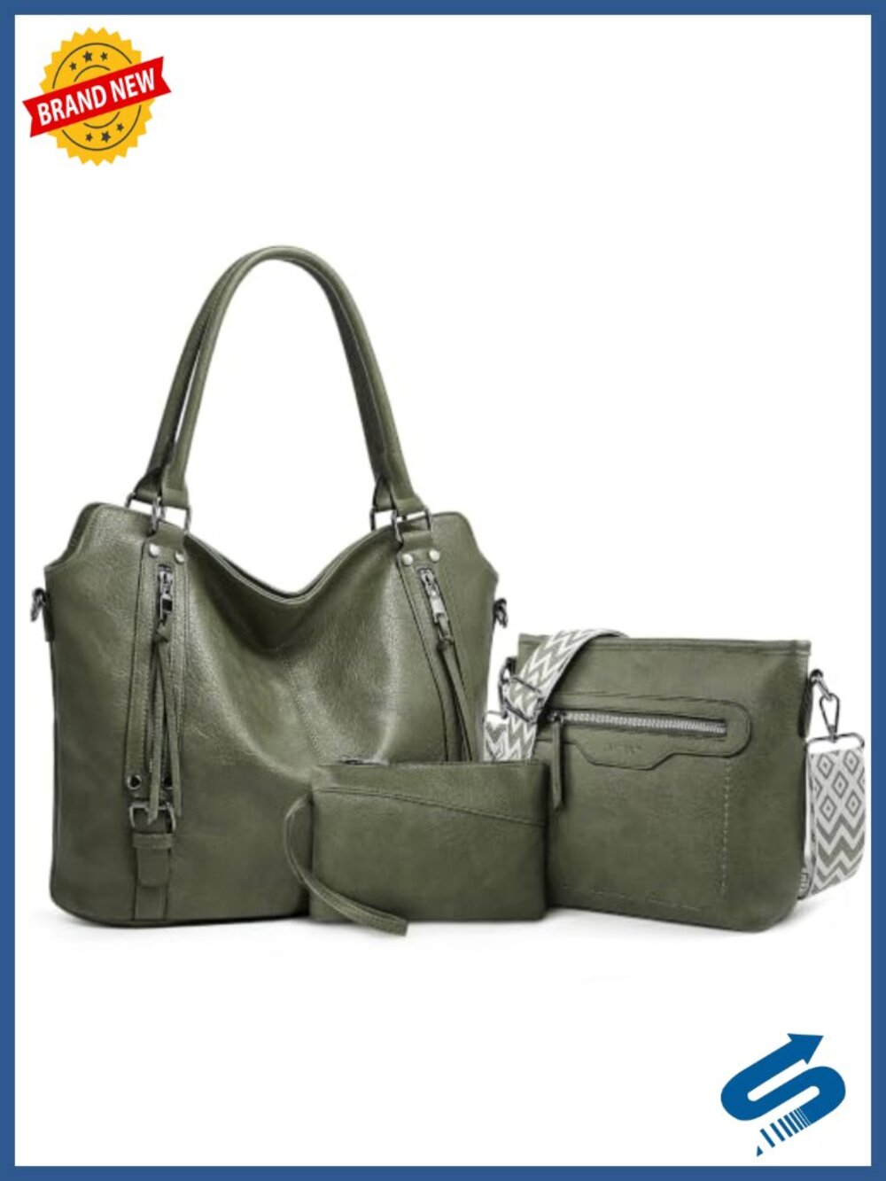 TANTOMI Tote Handbags for Women, Crossbody Large Faux Leather Purse Adjustable